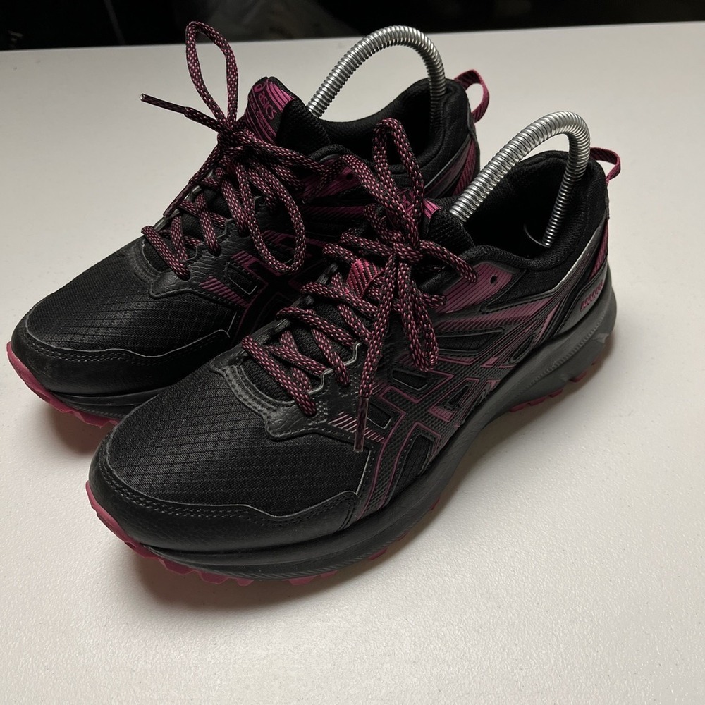ASICS Trail Scout 2 Womens 8.5 Black Pink Trail Running Shoes 1012B039